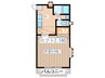 ソレアード蒲町 1Kの間取り