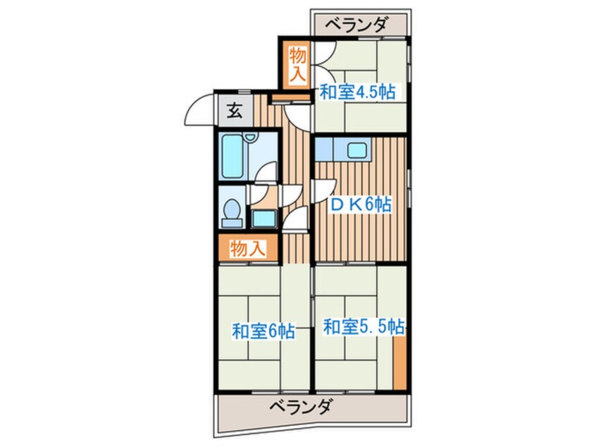 間取図 サンライフ松岡