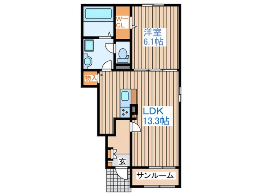 間取図 ディアコート桜Ⅳ