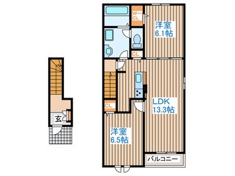 間取図 ディアコート桜Ⅳ