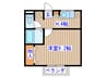 カーサ二本杉 1Kの間取り