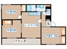 コクラス柏木 3LDKの間取り