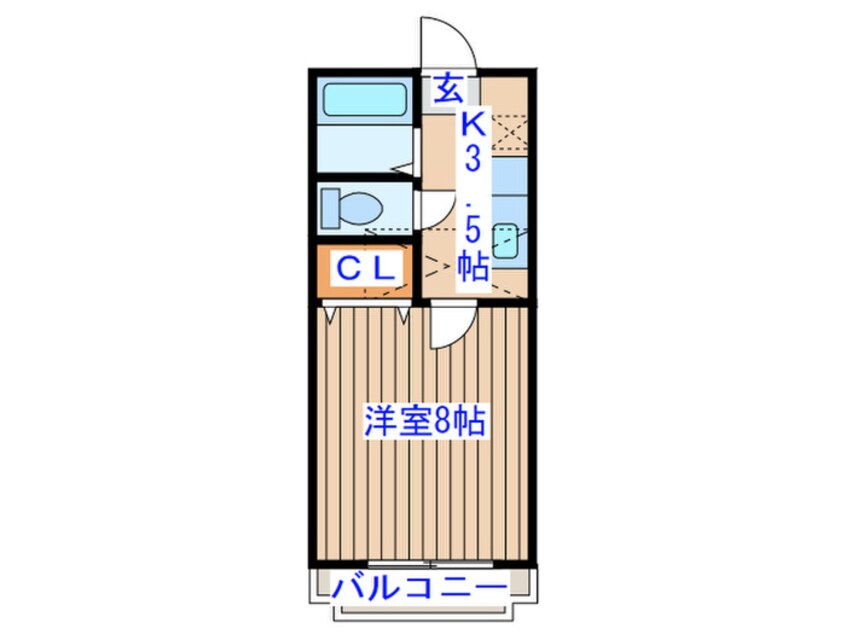 間取図 ﾎﾜｲﾄｷｬｯｽﾙ南小泉ﾋﾞﾚｼﾞD棟