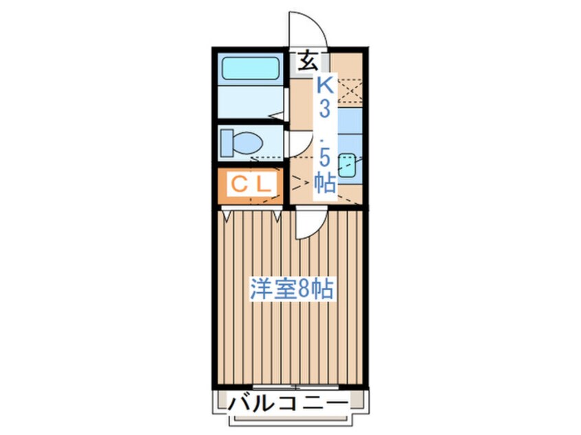 間取図 ﾎﾜｲﾄｷｬｯｽﾙ南小泉ﾋﾞﾚｼﾞD棟