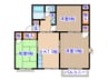 コーポ蜂屋敷Ａ 3DKの間取り