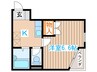 ビューパレス越路 1Kの間取り