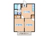 シティハイツ77 2DKの間取り
