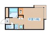 AIN　ATAGOBASHI 1Rの間取り