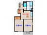 メゾンかつまた　東棟 2DKの間取り