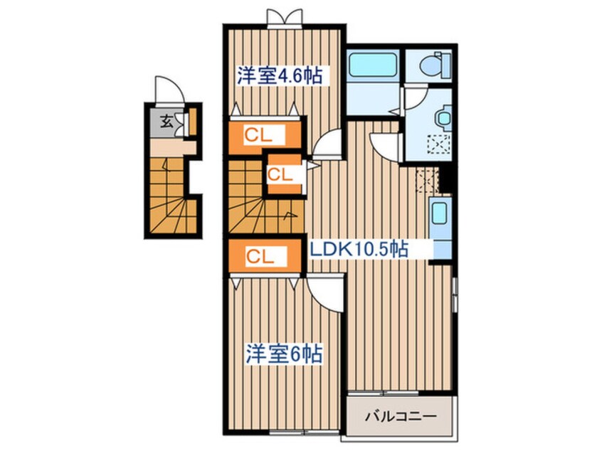 間取図 メゾンかつまた　東棟