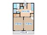 ファミール木ノ下 2DKの間取り