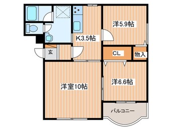 間取図 ヒーローマンション旭ケ浦