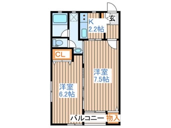 間取図 エスベランサ鈎取