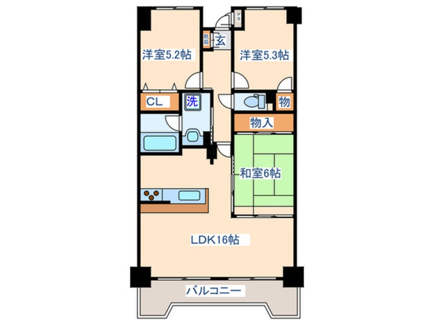 間取図 ネオハイツ中野栄(311)