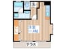 シャルマン 1Rの間取り