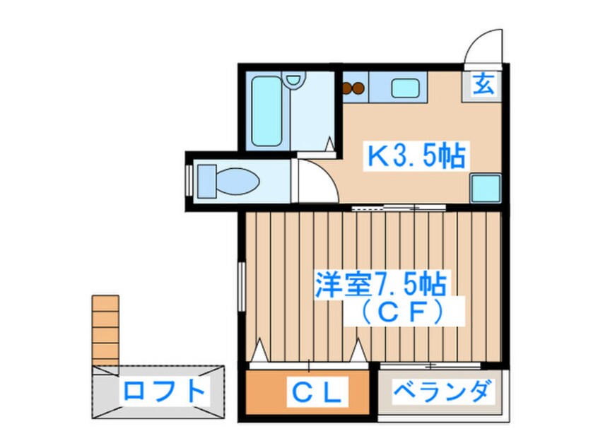 間取図 ｺｰﾎﾟ・さんたあめりあ