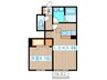 D-room太子堂 1LDKの間取り