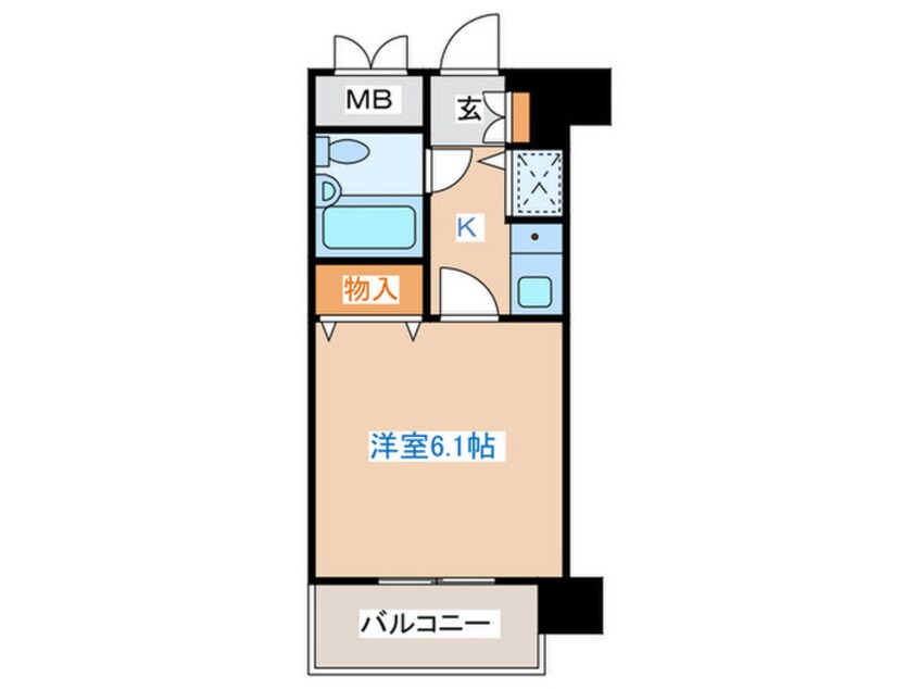 間取図 ﾗｲｵﾝｽﾞﾏﾝｼｮﾝ一高前（505）