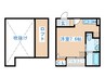 シエル若林 1Rの間取り
