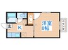 エクセレント越路 1Kの間取り