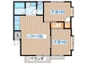 シティ郡山Ｃ 2LDKの間取り