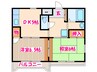 柏コーポ 2DKの間取り