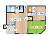 シャトゥK・T 2LDKの間取り