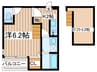 ハーモニーテラス東黒松 1Kの間取り
