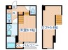 ハーモニーテラス栄Ⅲ 1Kの間取り