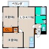 FUJIKOU 11 B棟 2LDKの間取り