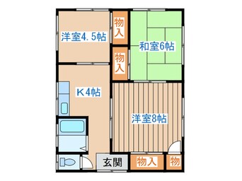 間取図 伊藤方貸家６棟６号