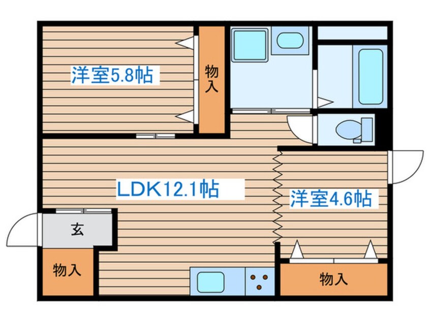 間取図 コートハウス錦町