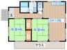 鈴木方貸家2 2LDKの間取り