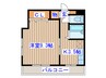 青葉パークヒルズ 1Kの間取り