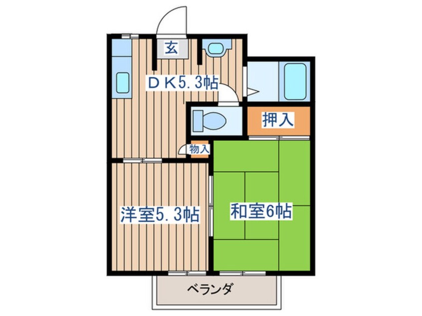 間取図 ガーデンビレッジE棟