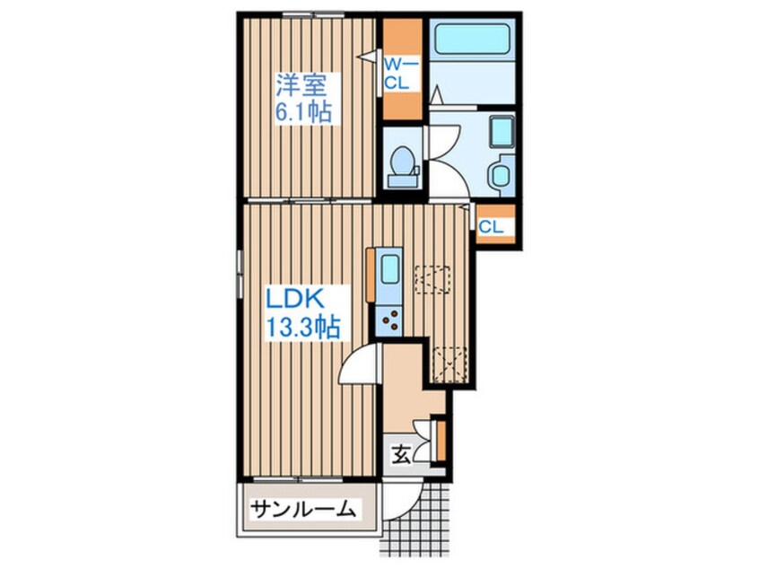 間取図 クレールパル