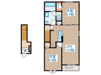 間取図 クレールパル