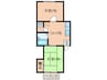 ハウベストE 2DKの間取り
