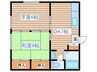 高橋アパート 2DKの間取り