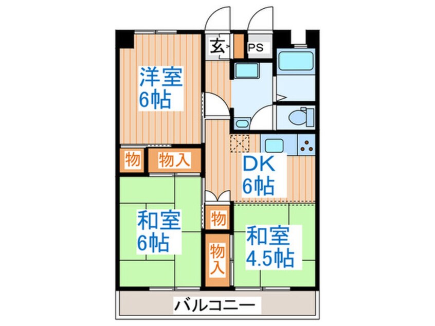 間取図 シャトー花篭