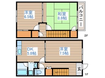 間取図 メゾネット鹿野
