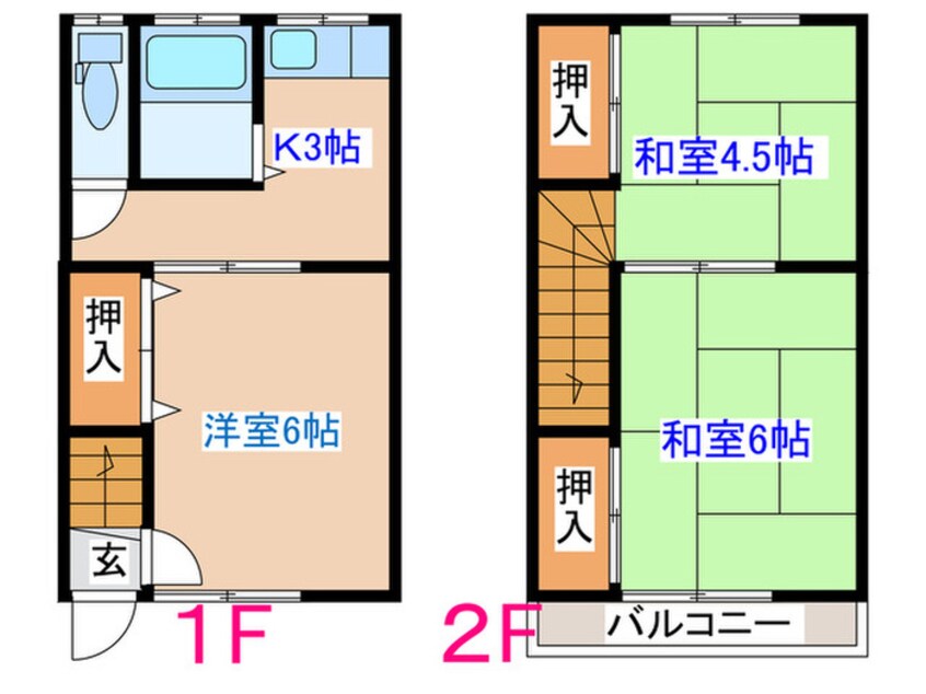 間取図 伊深アパ－トＢ棟