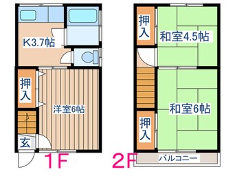 間取図 伊深アパ－トＢ棟