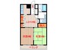 高砂シティハイツ 2LDKの間取り