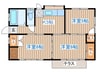 大河原町新桜町貸家　3号棟 3Kの間取り