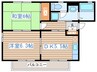 サンルミエール　A棟 2DKの間取り