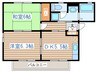 サンルミエール　A棟 2DKの間取り