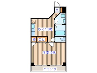 間取図 シャンボ－ル五橋(404)