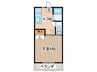 アリスト 1Kの間取り