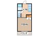 アリスト 1Kの間取り